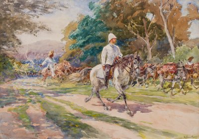 植民地将校、おそらくハイチ、1900年頃 作： Henry Sandham