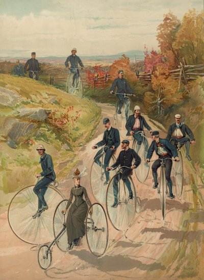 自転車、1887年頃 作： Henry Sandham