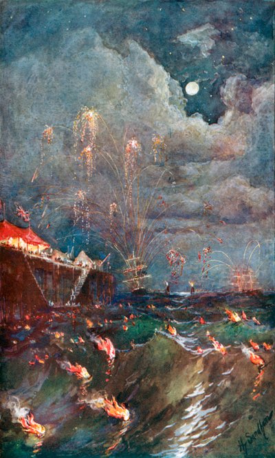 マドラスでのサーフィンのイルミネーション 作： Henry Sandham