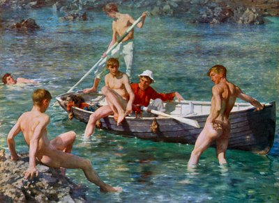 ルビー、ゴールド、マラカイト、1902年、1912年。 作： Henry Scott Tuke
