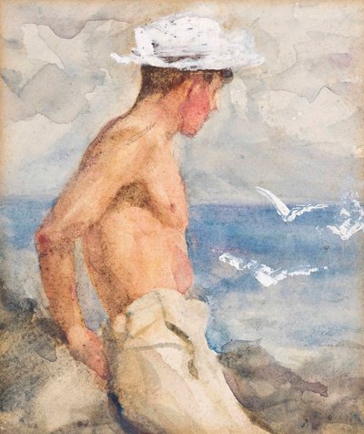 海を見渡す若い男の研究 作： Henry Scott Tuke