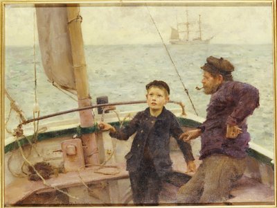 ステアリングレッスン、1892 作： Henry Scott Tuke