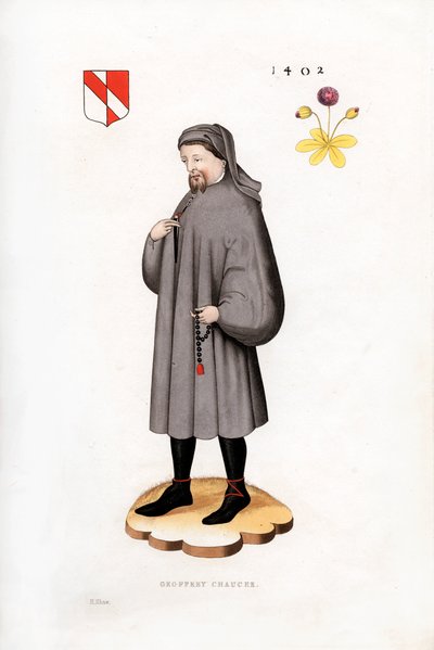 ジェフリーチョーサー、1402年、1843年。 作： Henry Shaw