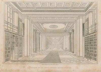 大英博物館、王の図書館の内部 作： Henry Shaw