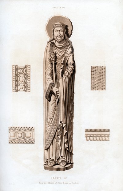 クロービス1世、c1100、1843年。 作： Henry Shaw