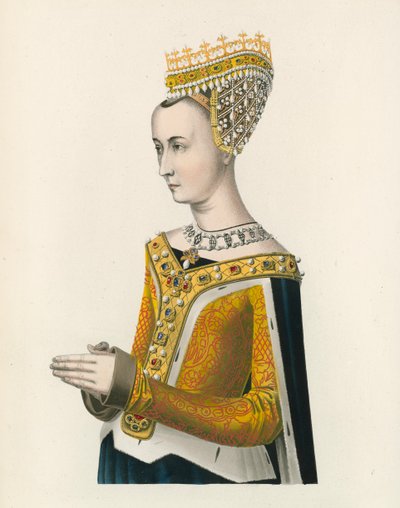マーガレット、スコットランドのジェームズ3世の女王、1483年頃、半身像 作： Henry Shaw