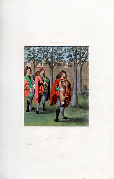 Minstrels、c1480、1843。 作： Henry Shaw