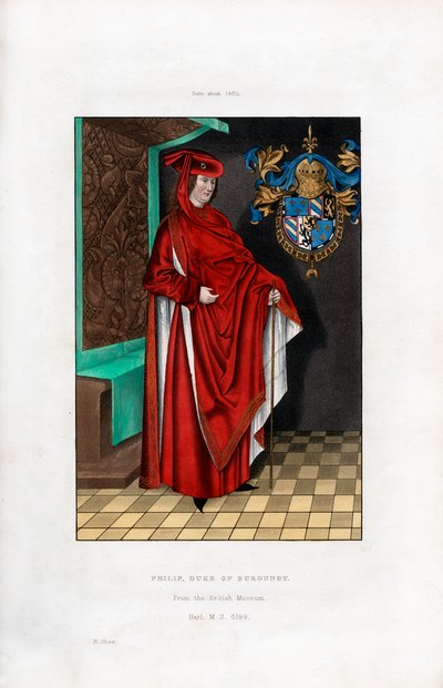 フィリップ、ブルゴーニュ公、1460年、1843年。 作： Henry Shaw