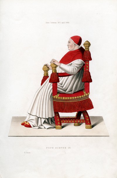 教皇シクストゥス4世、1471-1484、1843年。 作： Henry Shaw