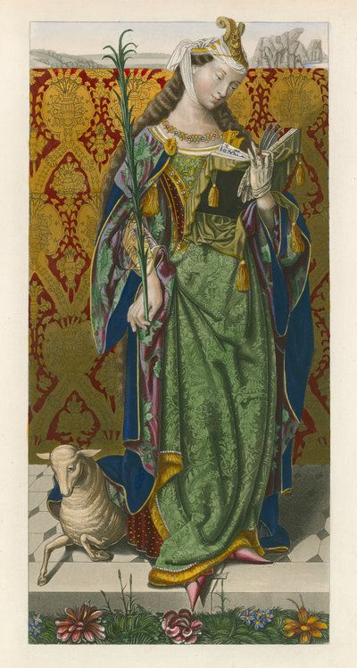 セントアグネス、ルーカスファンライデンの写真による1520年頃 作： Henry Shaw