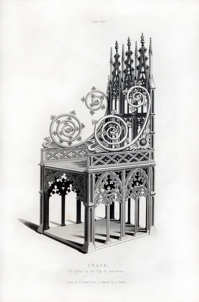銀色の玉座、1397年、1843年。 作： Henry Shaw
