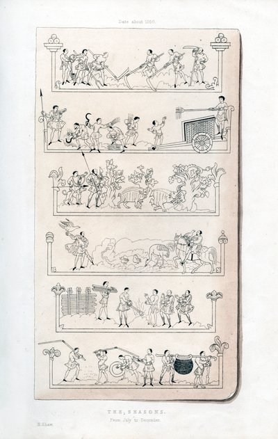 季節、c1050、1843。 作： Henry Shaw