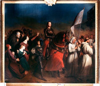 「ジャンヌ・ダルクのオルレアンへの入場、町解放の夕べ、1429 年 5 月 8 日」 c1818-1862 作： Henry Sheffer