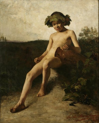 LInfant Bacchus、1880 作： Henry Siddons Mowbray
