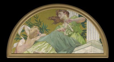 音楽のミューズ、1893 作： Henry Siddons Mowbray