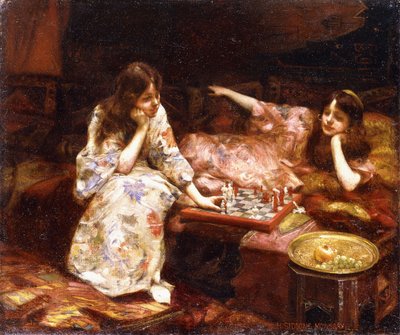 休息-チェスのゲーム、 作： Henry Siddons Mowbray