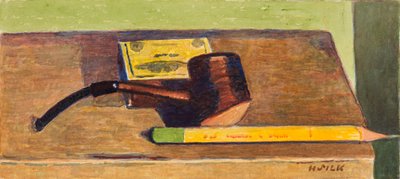 鉛筆とパイプ、1930年頃 作： Henry Silk
