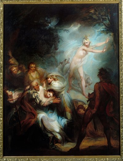 お化けの森。ヘンリー・シングルトン（1766～1839）の作品。 作： Henry Singleton