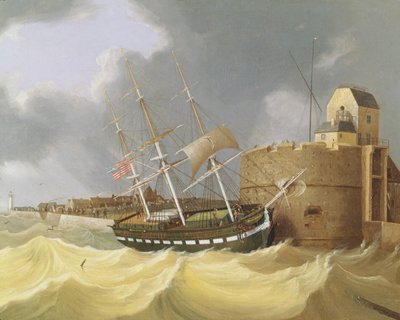 危機一髪（ル・アーヴル港のヴィクトリア女王号）1843年（油彩・カンヴァス） 作： ヘンリー・スマートリー
