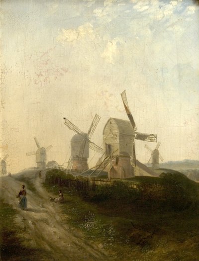 ノッティンガムフォレストの風車、1847 作： Henry Smyth