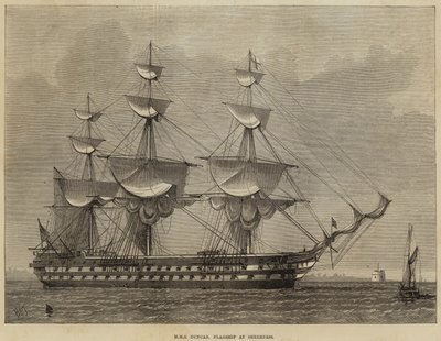 HMSダンカン、シアネスの旗艦 作： Henry Spernon Tozer