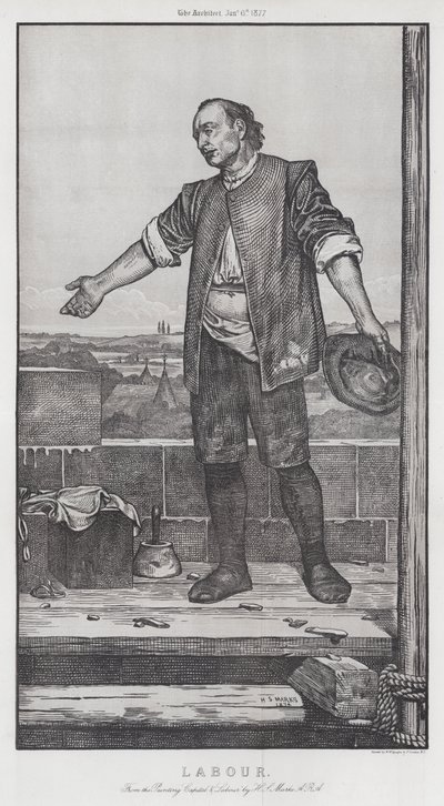 労働(彫刻) 作： Henry Stacey (after) Marks