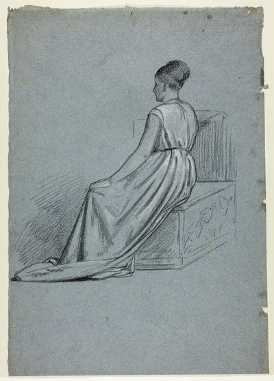 左を向いて座る女性 作： Henry Stacy Marks