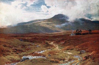 パースシャー、キリン近郊のムーア（カラーリトグラフ） 作： Henry Sutton Palmer
