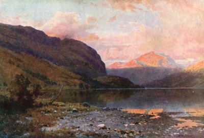 パースシャー、ルブナイグ湖（カラーリトグラフ） 作： Henry Sutton Palmer