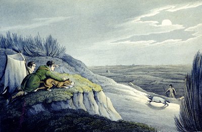 J.H.クラーク氏によるイギリスのナショナルスポーツからのアナグマ捕り。 作： Henry Thomas (after) Alken