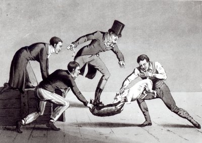 アナグマを描く、1820 作： Henry Thomas Alken