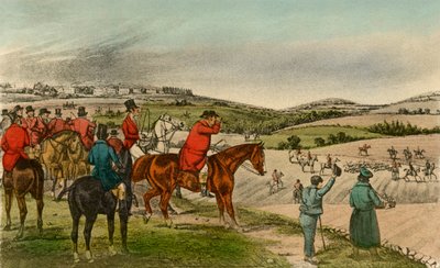 ジョーロックス氏がフォックスに電報を送る、1838 作： Henry Thomas Alken