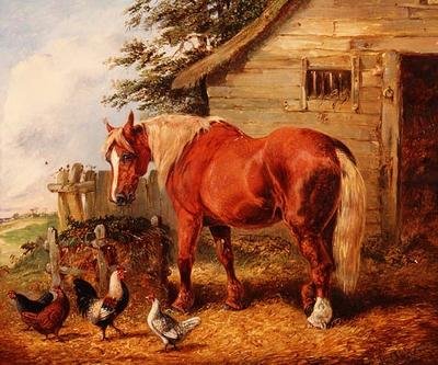 厩舎の外 作： Henry Thomas Alken