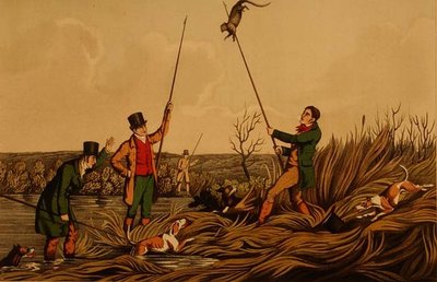 Spearing The Otter」（トーマス・マクリーン著）。 作： Henry Thomas Alken