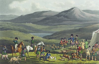 ハイランズでのスポーツミーティング、I。クラーク、パブ。トーマス・マクリーン、1820年、（アクアチント） 作： Henry Thomas Alken