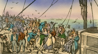 マーゲートスチームパケットの楽しみ、1838 作： Henry Thomas Alken
