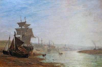 サセックス、ショアハム付近の干潮時 作： Henry Thomas Dawson