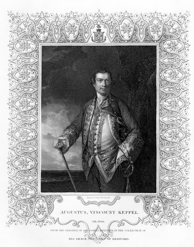 オーガスタスケッペル、子爵ケッペル、1725-1786、19世紀。 作： Henry Thomas Ryall