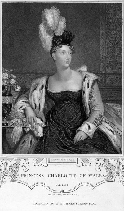 19世紀のウェールズのシャーロットオーガスタ王女。 作： Henry Thomas Ryall