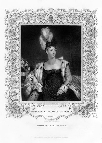 19世紀のウェールズのシャーロットオーガスタ王女。 作： Henry Thomas Ryall