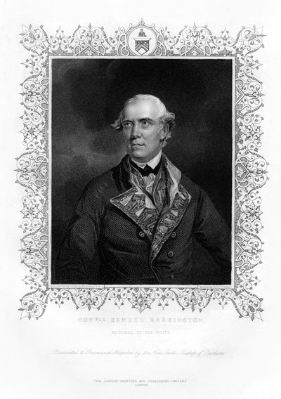 サミュエルバリントン、イギリス海軍大将、19世紀。 作： Henry Thomas Ryall