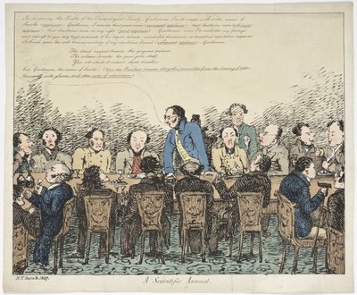 科学年次、1837（カラーエッチング） 作： Henry Thomas after De La Beche