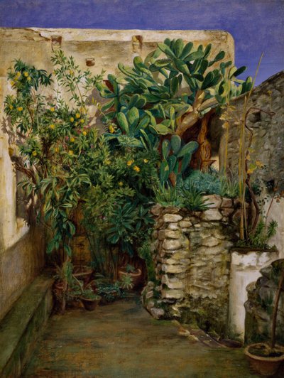 東の中庭の隅、1860 作： Henry Wallis