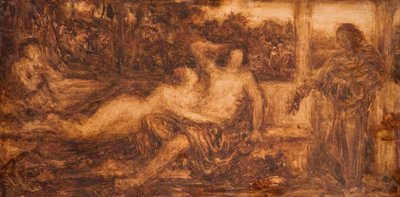 ヌードとドレープの人物の研究、1880年。 作： Henry Wallis