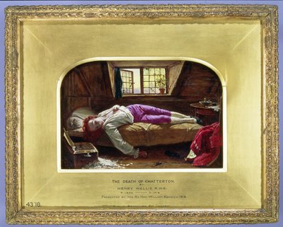 チャタートンの死、1856年 作： Henry Wallis