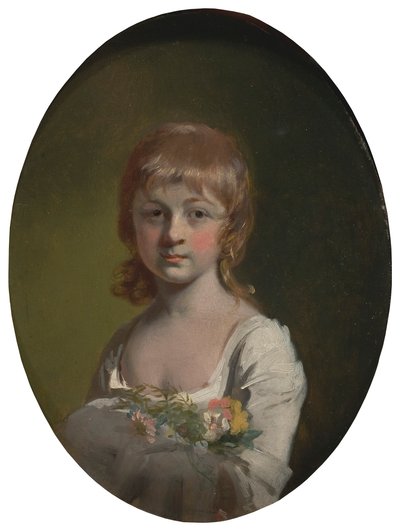 Menina com um buquê de flores 作： Henry Walton