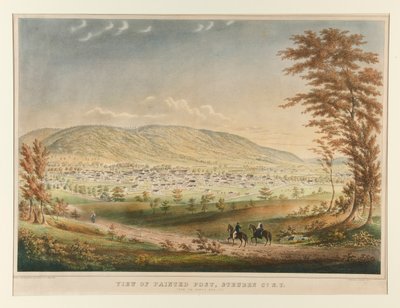 ペイントされたポストのビュー、スチューベン社 NY 北側から 作： Henry Walton