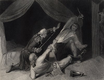 J.ロジャースによって刻まれた、高反逆罪のためのエドワードフィッツジェラルド卿の捕獲 作： Henry Warren
