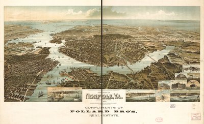 ノーフォークとその周辺のパノラマ 1892 年。 作： Henry Wellge