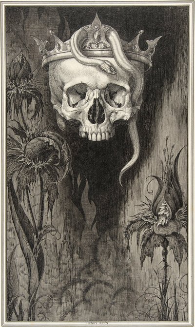 マルフィ公爵夫人と白い悪魔のイラスト、ジョン・ウェブスターの2つの劇（1580-1634）、pub.1930 作： Henry Weston Keen